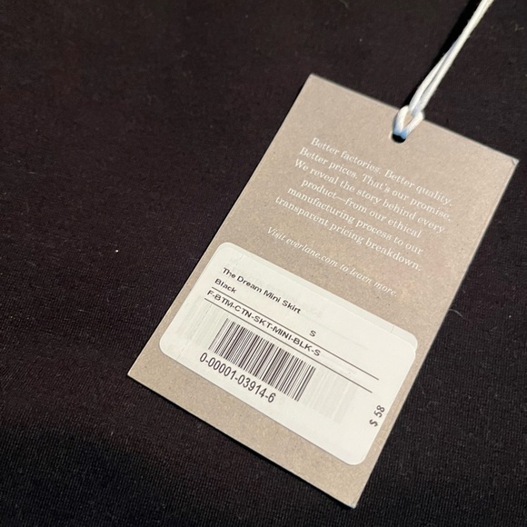 Everlane The Dream Mini Skirt Black NWT - Picture 6 of 8